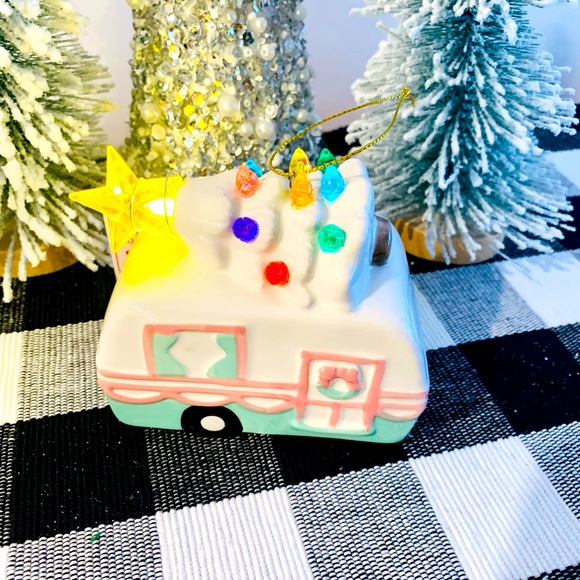 Mr. Christmas Holiday Mr Christmas Pastel Blue Light Up Camper